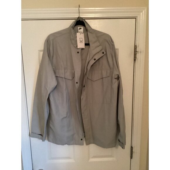 𝅺nike Men’s Sportwear Full -zip M65 Woven Jacket Size: Large Color: Flat Pewter - Picture 10 of 12